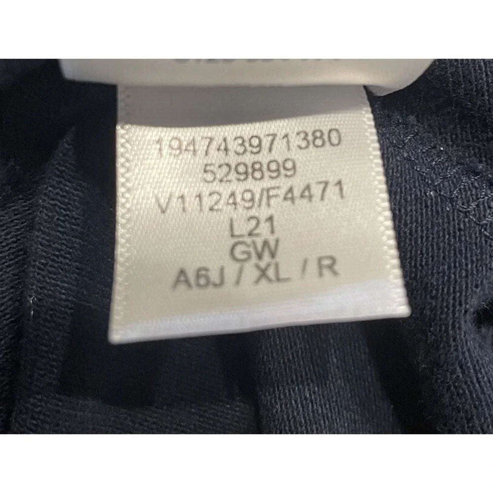 Lands End Quarter Zip Pullover‎ Mens XL Blue Nautical Collegiate Preppy Layering
